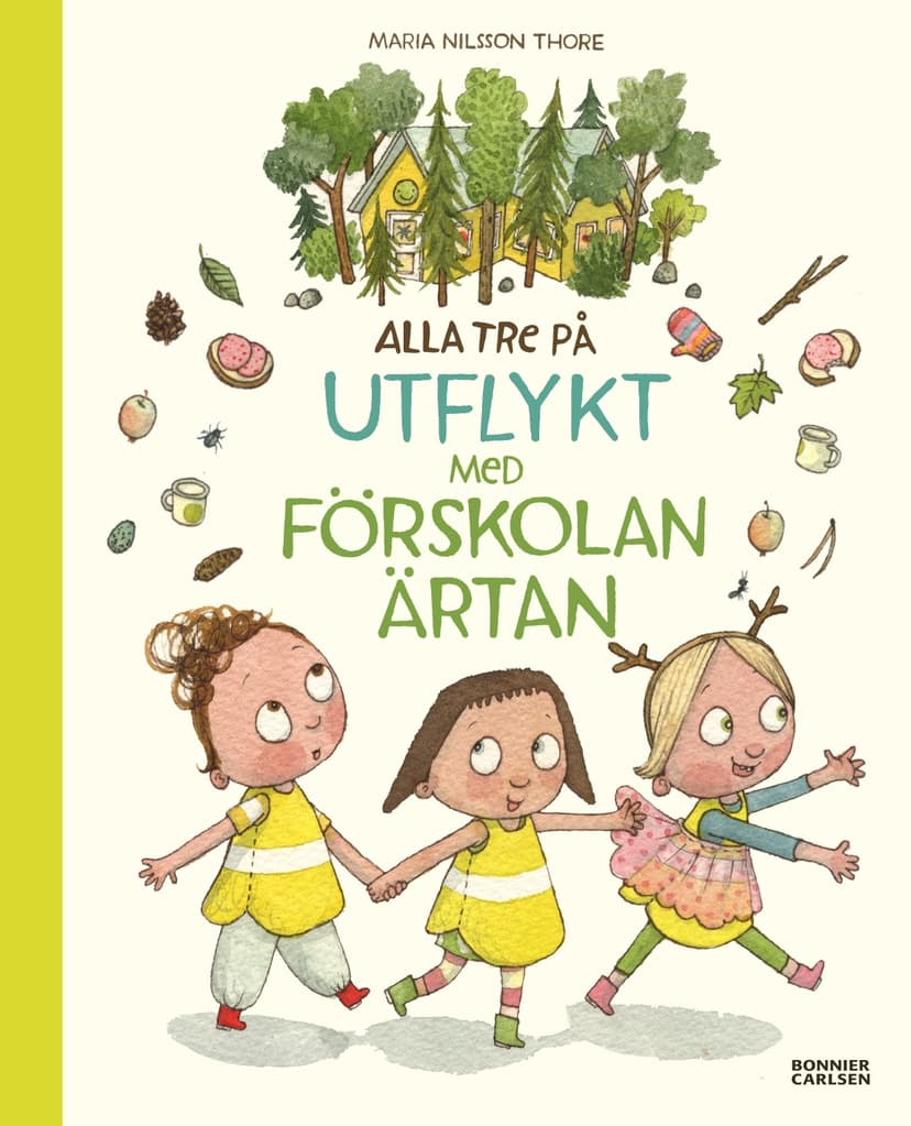 Alla tre på utflykt med förskolan Ärtan en barnbok av Maria Nilsson Thore